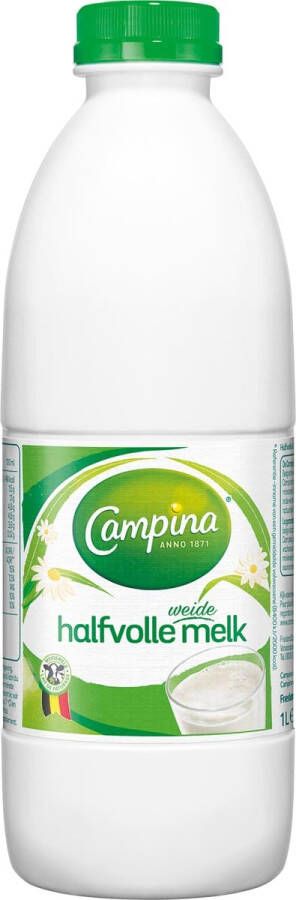 Campina halfvolle melk 1 liter pak van 6 stuks