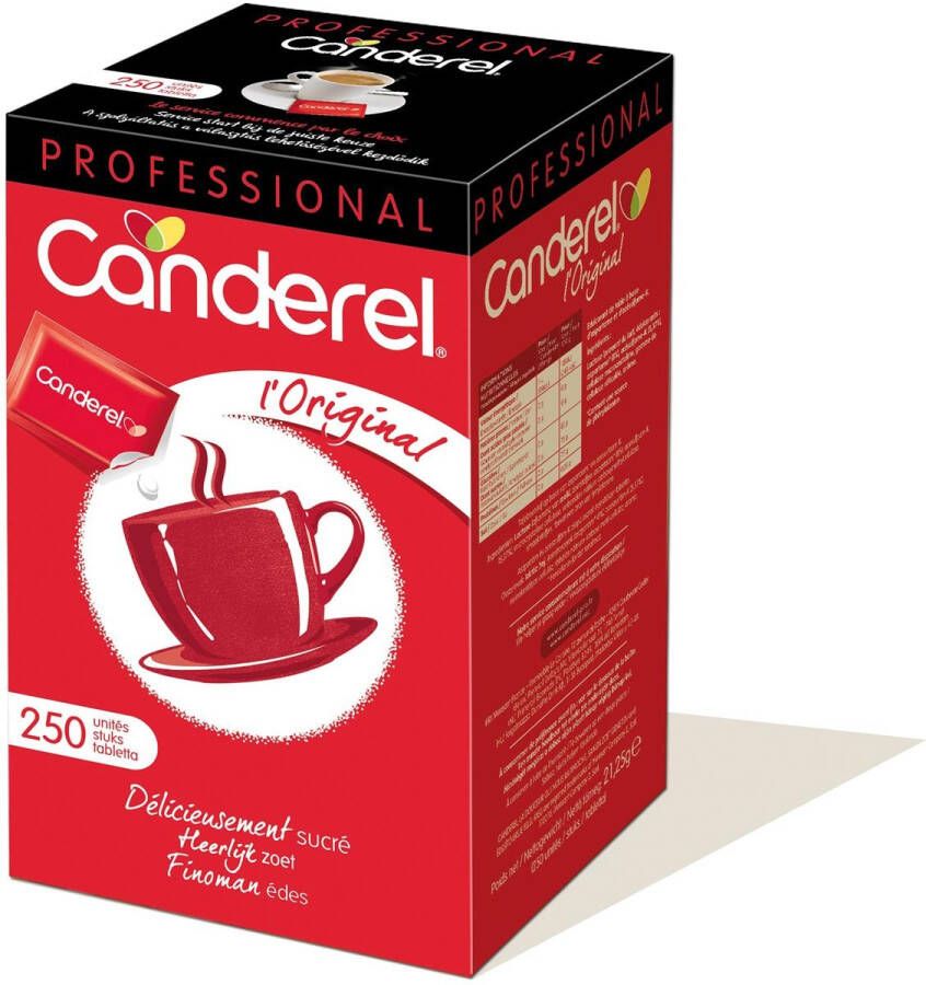 Canderel suiker tabs 250 Tabs in individuele zakjes 250 X 85 mg tablet