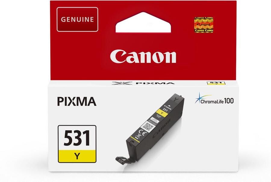 Canon inktcartridge CLI-531 515 pagina&apos;s OEM 6121C001 geel