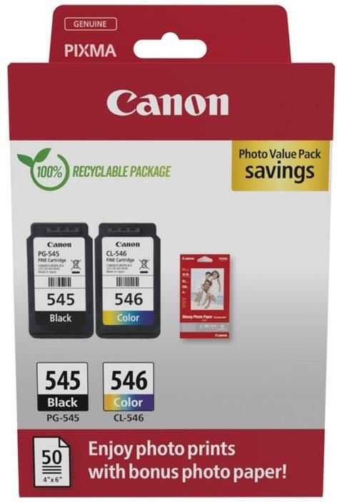 Canon inktcartridge PG-545 CL-546 180 pagina&apos;s OEM 8287B008 4 kleuren