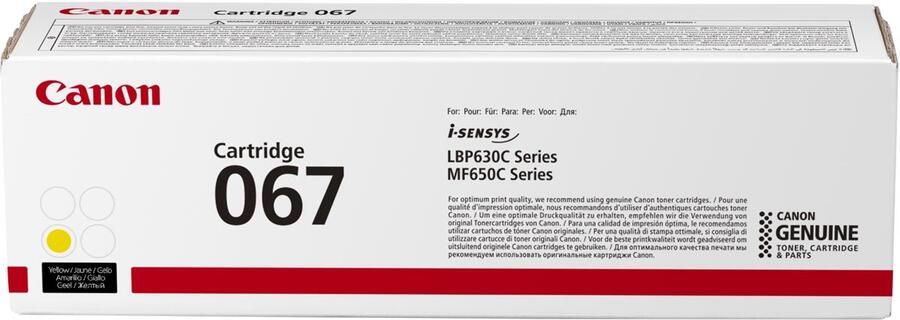Canon toner 067 1.250 pagina&apos;s OEM 5099C002 geel