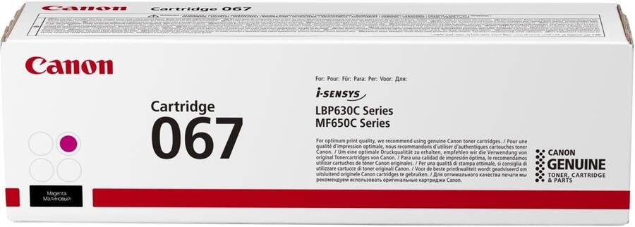Canon toner 067 1.250 pagina&apos;s OEM 5100C002 magenta