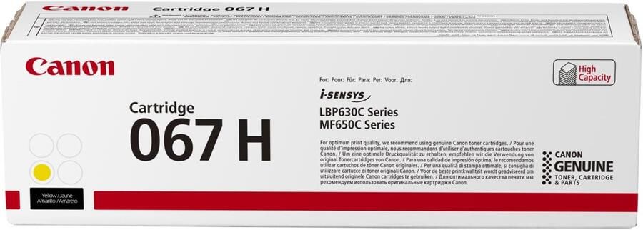 Canon toner 067H 2.350 pagina&apos;s OEM 5103C002 geel