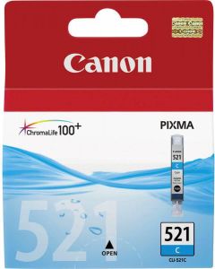 Canon inktcartridge CLI-521C 448 pagina&apos;s OEM 2934B001 cyaan