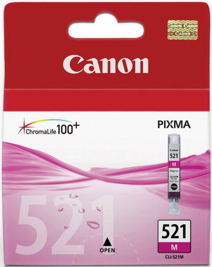 Canon inktcartridge CLI-521M 445 pagina&apos;s OEM 2935B001 magenta
