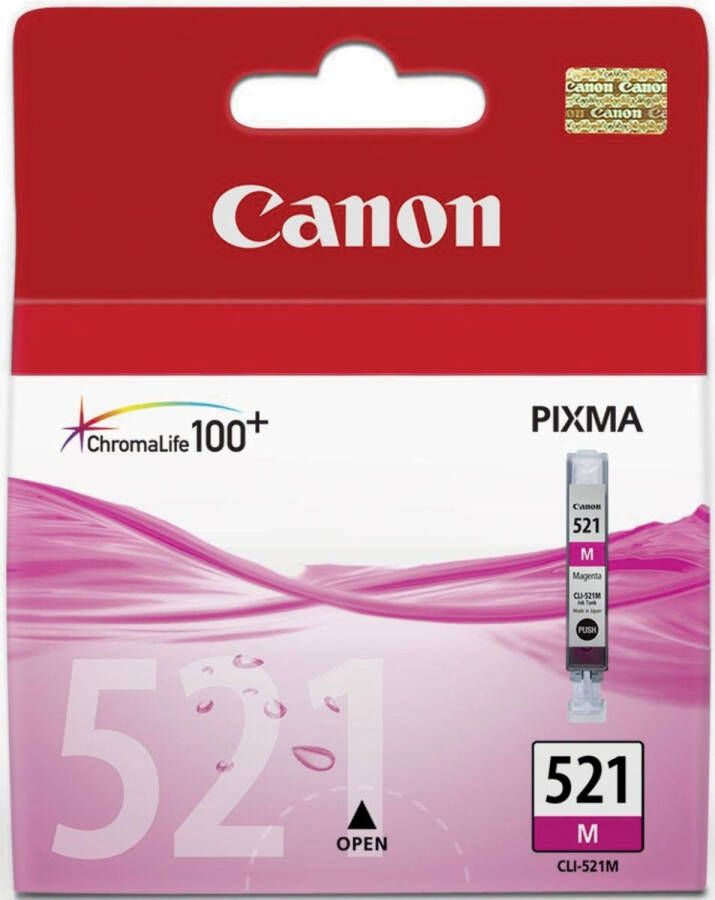 Canon inktcartridge CLI-521M 445 pagina&apos;s OEM 2935B001 magenta