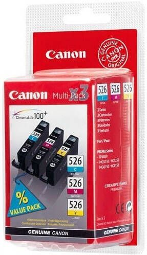 Canon inktcartridge CLI-526 450-520 pagina&apos;s OEM 4541B012 met beveiligingsysteem 3 kleuren