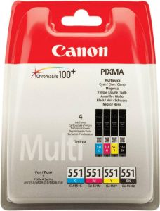 Canon inktcartridge CLI-551 300-500 pagina&apos;s OEM 6509B008 4 kleuren