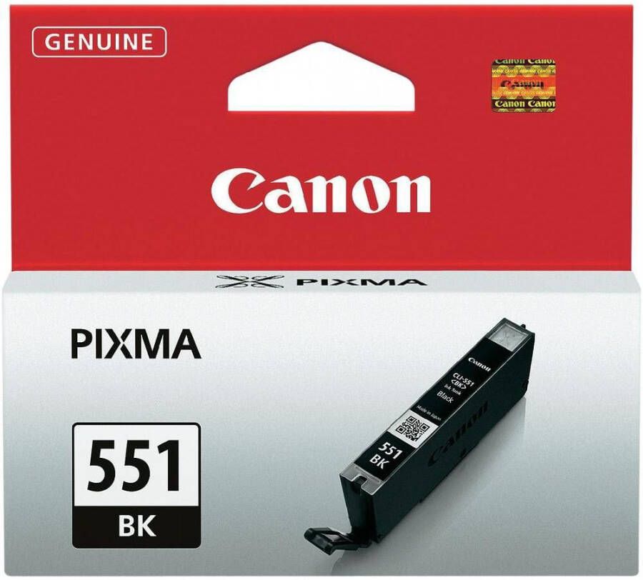 Canon inktcartridge CLI-551BK 1.795 pagina&apos;s OEM 6508B001 zwart