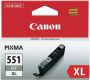 Canon inktcartridge CLI-551GY-XL 3.350 pagina&apos;s OEM 6447B001 grijs - Thumbnail 1