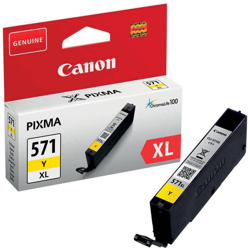 Canon inktcartridge CLI-571XL 375 foto&apos;s OEM 0334C001 geel