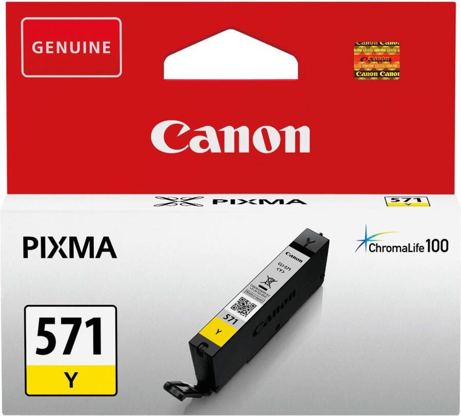 Canon inktcartridge CLI-571Y 173 foto&apos;s OEM 0388C001 geel