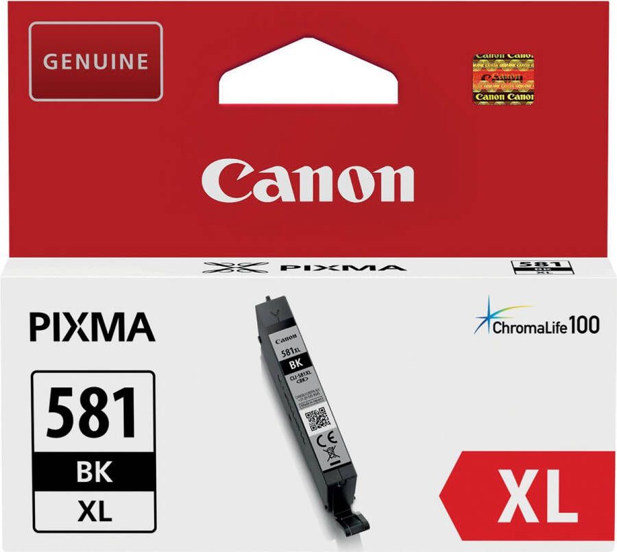Canon inktcartridge CLI-581BK XL 520 foto&apos;s OEM 2052C001 zwart