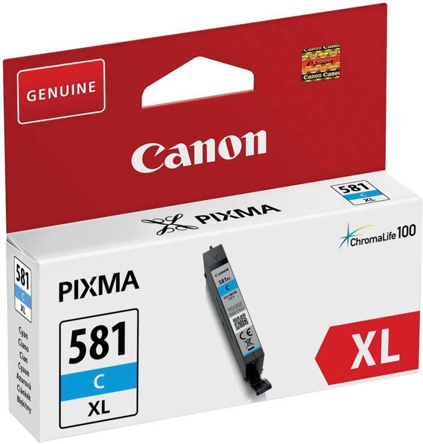 Canon inktcartridge CLI-581C XL 170 foto&apos;s OEM 2049C001 cyaan