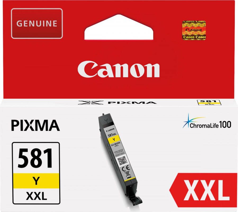 Canon inktcartridge CLI-581Y XXL 322 foto&apos;s OEM 1997C001 geel