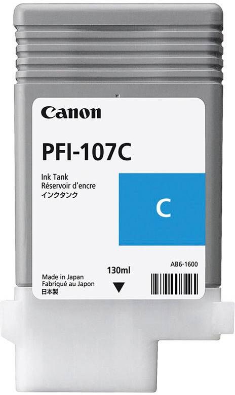 Canon inktcartridge PFI 107 130 ml OEM 6706B001 cyaan