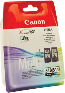 Canon inktcartridge PG-510 en CL-511 220 pagina&apos;s OEM 2970B010 4 kleuren
