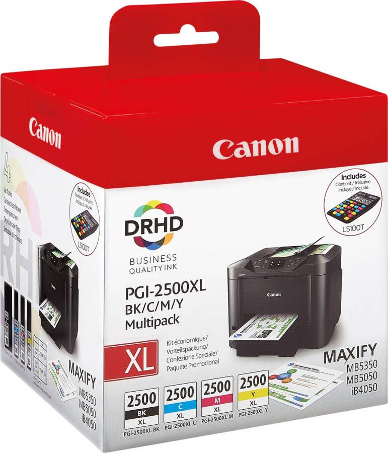 Canon inktcartridge PGI-2500XL 1.760 2.500 pagina&apos;s OEM 9254B004 zwart + 3 kleuren