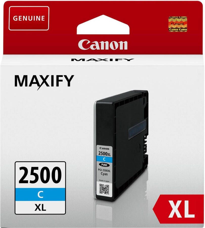 Canon inktcartridge PGI-2500XL 1.760 pagina&apos;s OEM 9265B001 cyaan