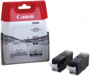 Canon inktcartridge PGI 520PGBK 324 pagina&apos s OEM 2932B012 duopack zwart