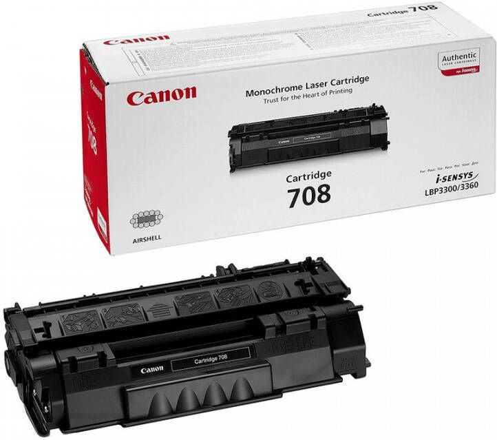 Canon toner 708 2.500 pagina&apos;s OEM 0266B002 zwart