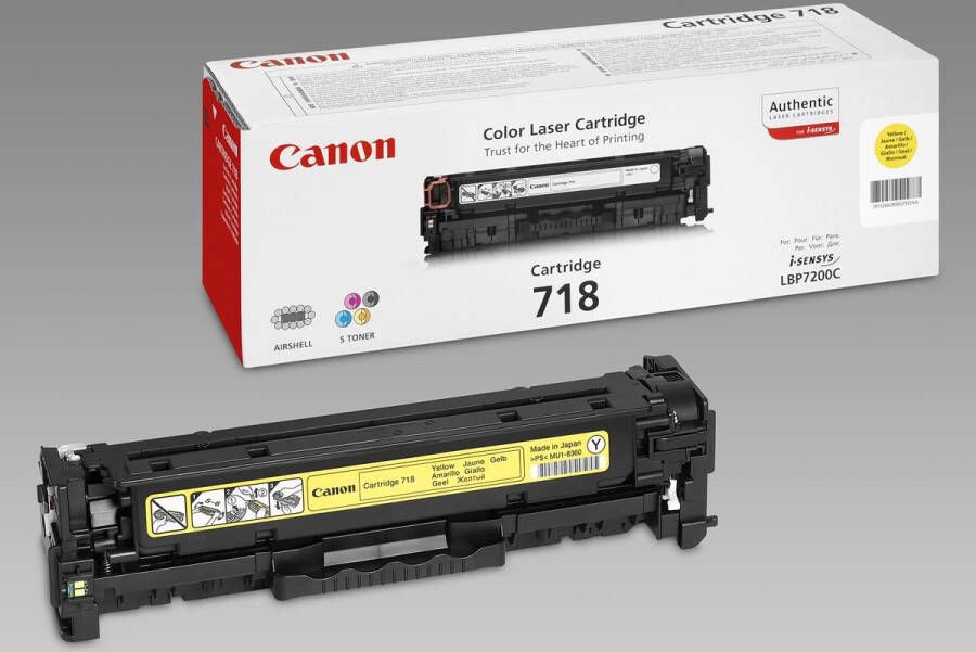Canon toner 718 2.900 pagina&apos;s OEM 2659B002 geel