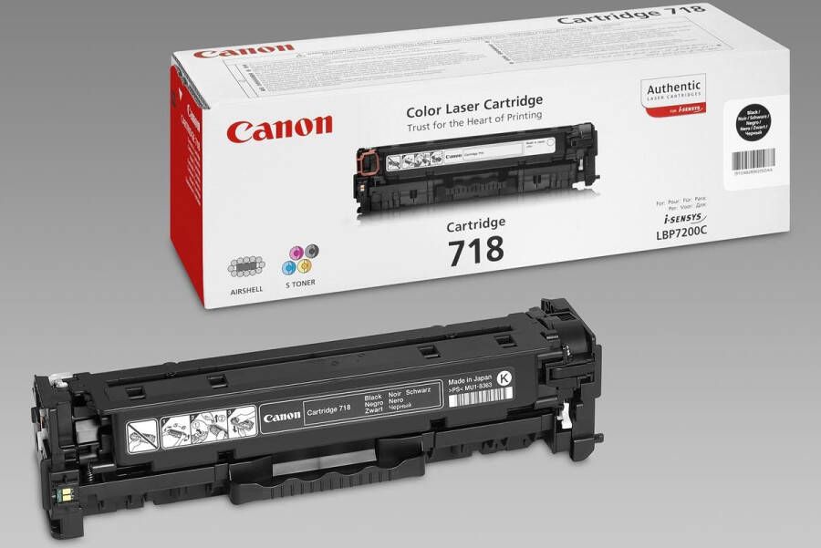 Canon CRG-718 Bk tonercartridge 1 stuk(s) Origineel Zwart (2662B002)
