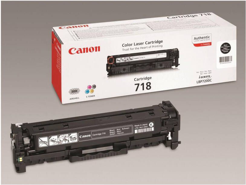 Canon toner 718BK 3.400 pagina&apos;s OEM 2662B005 duopack zwart