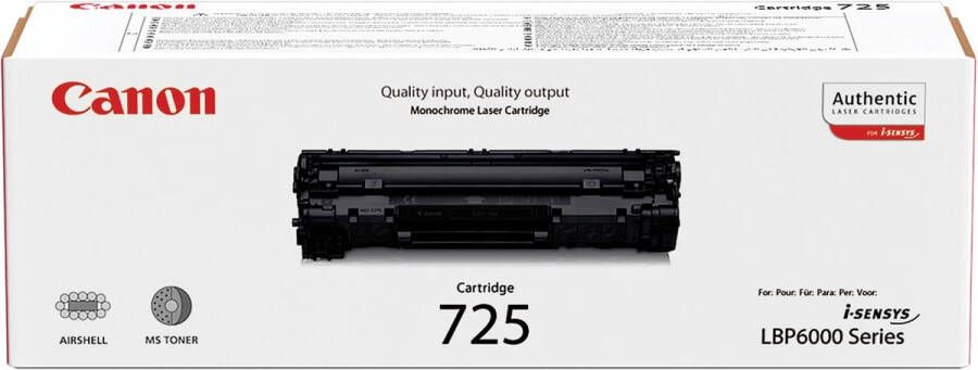 Canon toner 725 1.600 pagina&apos;s OEM 3484B002 zwart