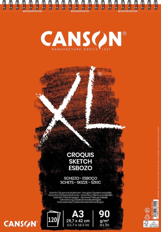 Canson schetsblok XL ft 29 7 x 42 cm (A3) blok van 120 blad