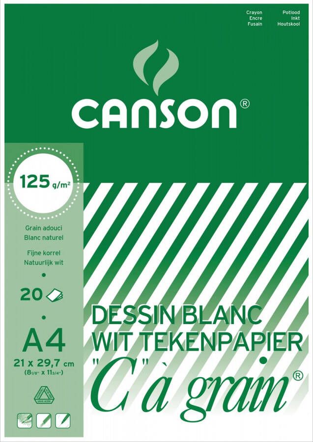 Canson tekenblok C à grain 125 g m² ft 21 x 29 7 cm (A4)