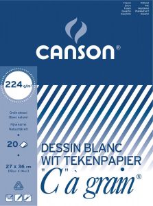 Canson Tekenblok \"c\" Ã  grainÂ® 224 g mÂ² ft 27 x 36 cm