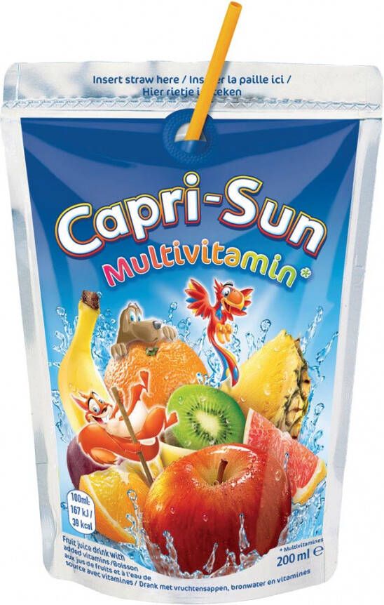 Capri-Sun vruchtenlimonade Multivitamin zakje van 200 ml pak van 10 stuks