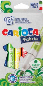 Carioca Carcioca textielstift Fabric doos van 6 stuks in geassorteerde kleuren