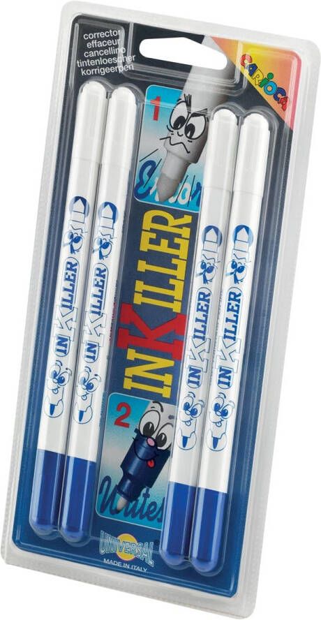Carioca Viltstift Inkiller met wisser set Ã  4 stuks