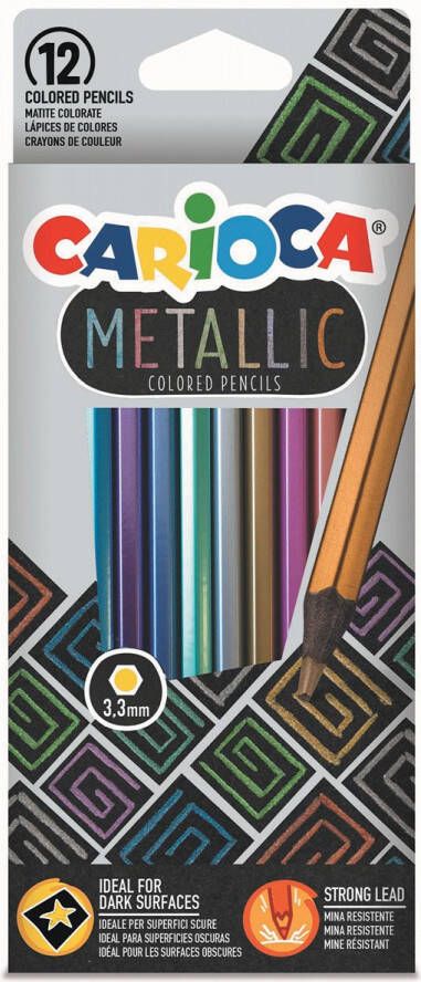 Carioca kleurpotlood Metallic 12 stuks in een kartonnen etui