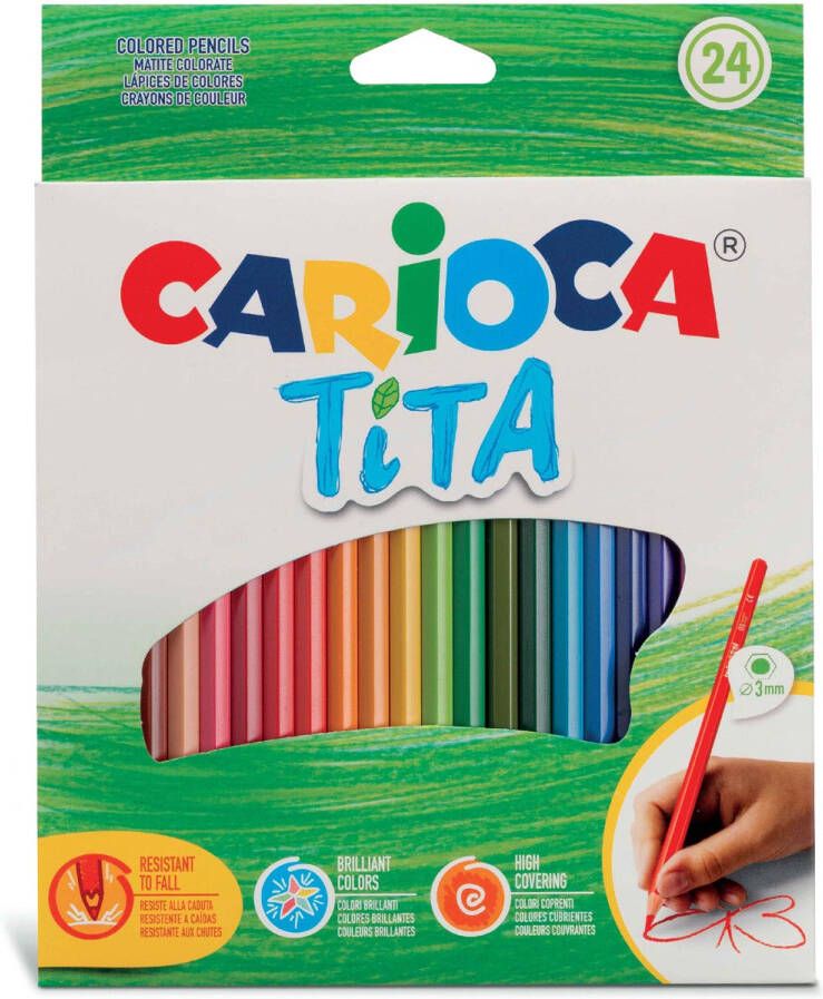 Carioca kleurpotlood Tita 24 stuks in een kartonnen etui