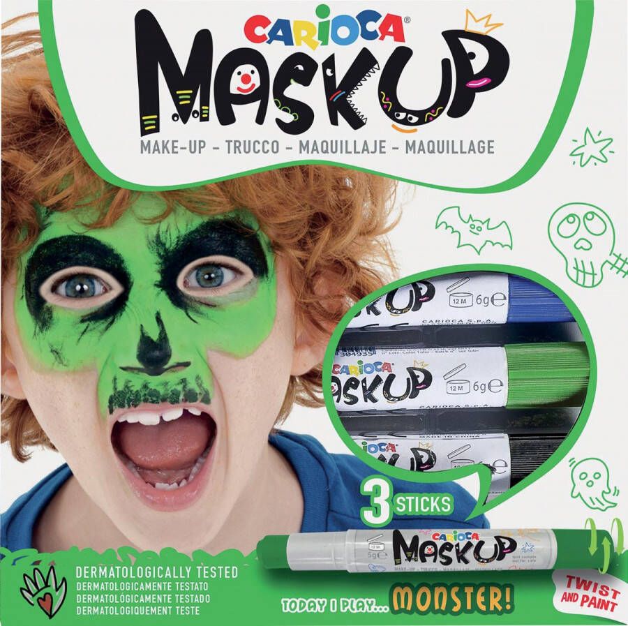 Carioca maquillagestiften Mask Up Monster doos met 3 stiften