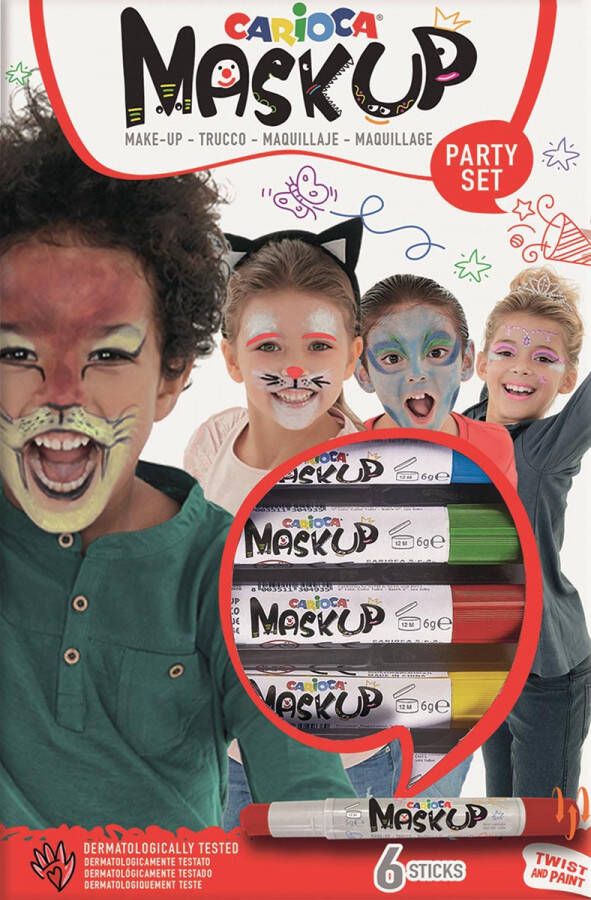 Carioca maquillagestiften Mask Up Party Set doos met 6 stiften