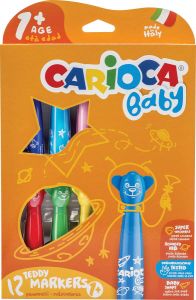 Carioca viltstift Baby Teddy doos van 12 stuks in geassorteerde kleuren