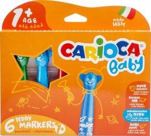 Carioca viltstift Baby Teddy doos van 6 stuks in geassorteerde kleuren
