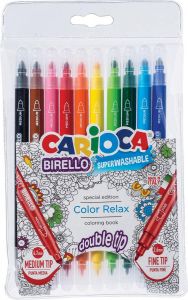 Carioca viltstift Birello Color Relax etui met 10 stuks
