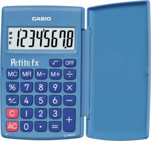 Casio zakrekenmachine Petite FX blauw