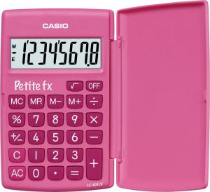 Casio zakrekenmachine Petite FX roze