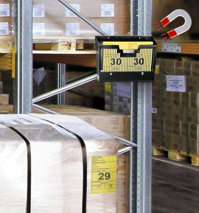 CEP First wandfolderhouder horizontaal 1 vak magnetisch zwart