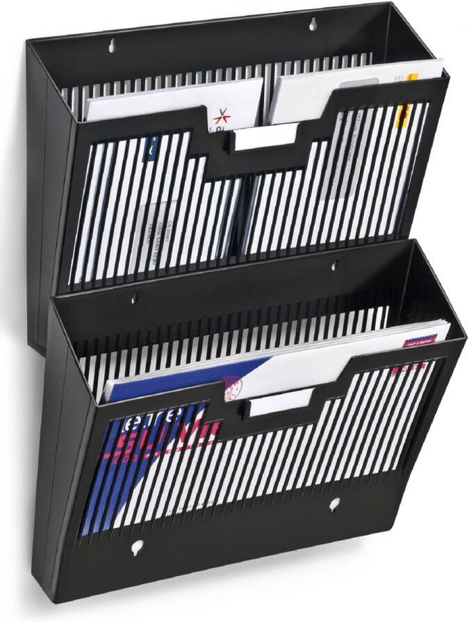 CEP First wandfolderhouder horizontaal 1 vak zwart