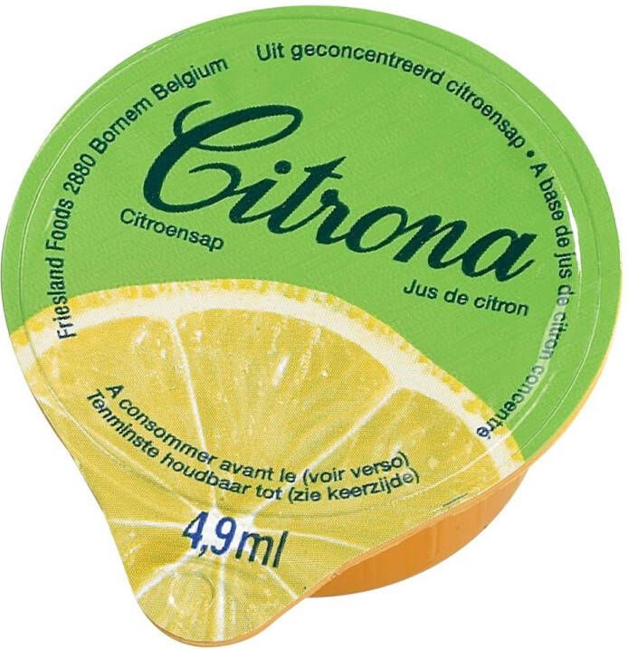 Citrona citroensap pak van 120 cups van 4 9 ml