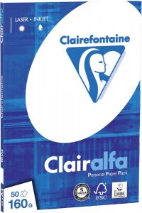 Clairefontaine Clairalfa presentatiepapier A4 160 g pak van 50 vel