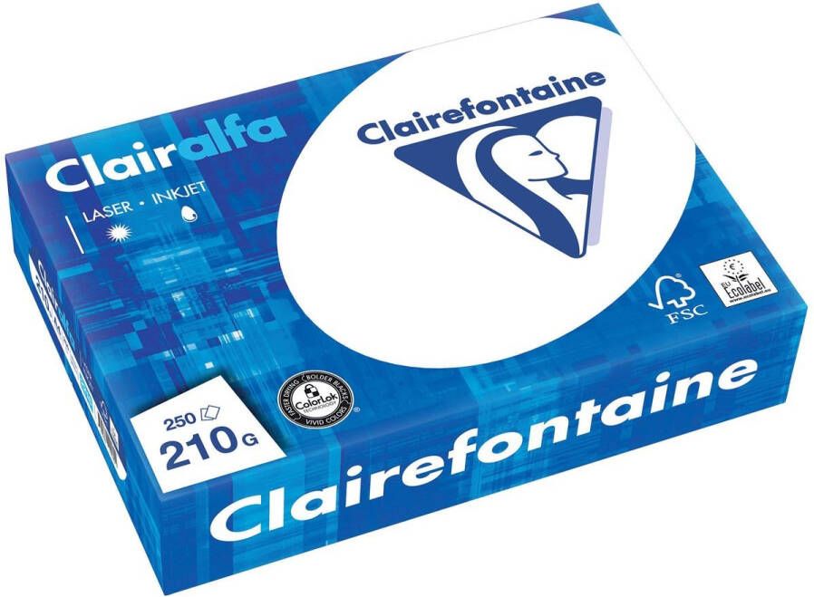 Clairefontaine Clairalfa presentatiepapier ft A4 210 g pak van 250 vel