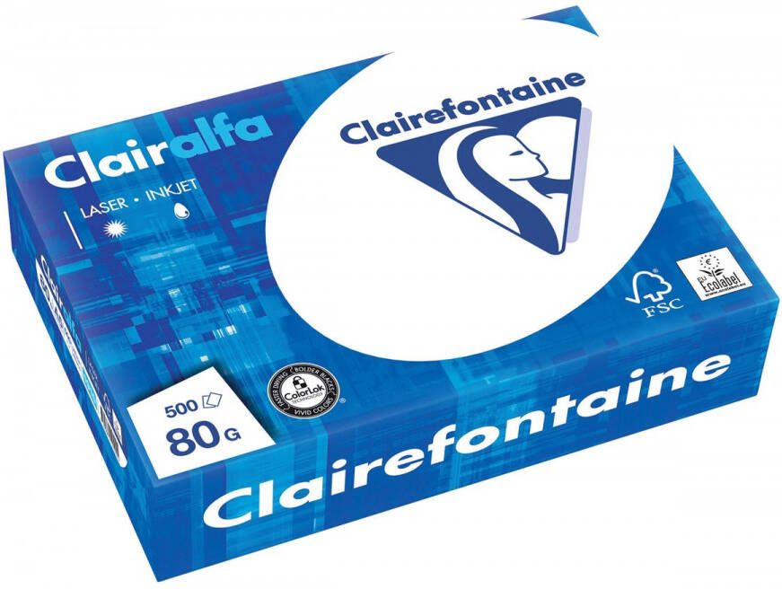 Clairefontaine Clairalfa printpapier ft A5, 80 g, pak van 500 vel online kopen
